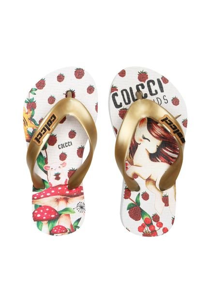 Chinelo Colcci Menina Unicorn Fruits Branco - Marca Colcci