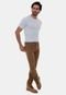 Calça de Sarja Premium Masculina Tradicional Bege Versatti Dubai - Marca Versatti