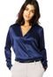 Camisa Seda Calvin Klein Jeans Fitt Azul - Marca Calvin Klein Jeans