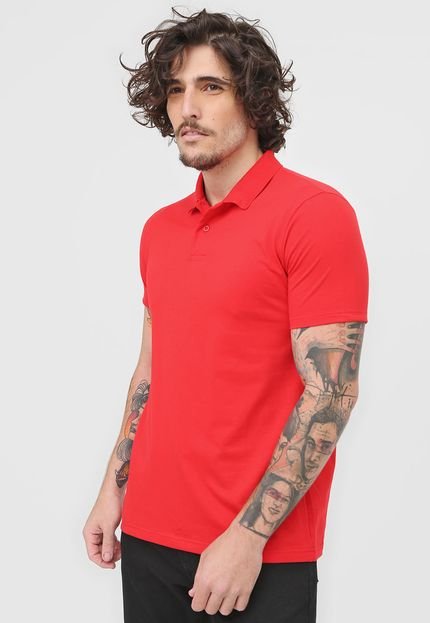 Camisa Polo Malwee Reta Lisa Vermelha - Marca Malwee