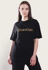 Polera Pijama Calvin Klein Sleepwear Negro - Calce Holgado