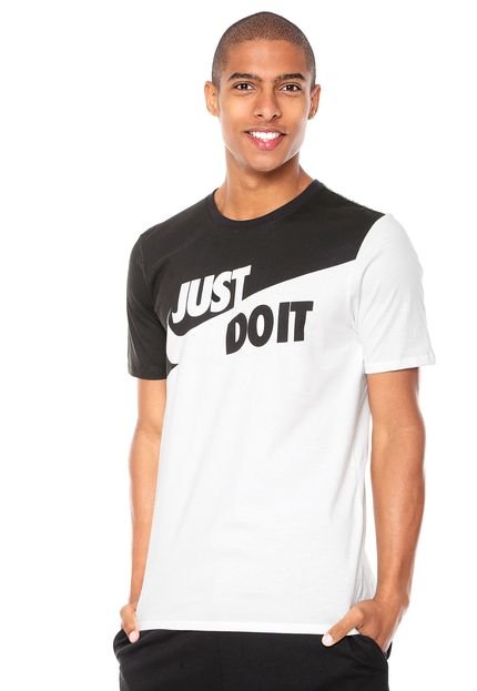 Camiseta Nike Sportswear Tee Asym Jdi Branca/Preta - Marca Nike Sportswear