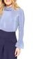 Camisa Seda Tommy Hilfiger Listrada Azul/Branca - Marca Tommy Hilfiger