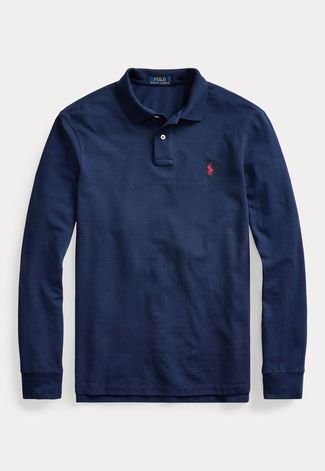 Camisa Polo Ralph Lauren Regular - Azul Marinho - Nevada Outlet