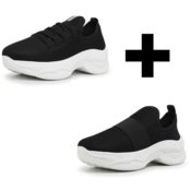 2 Pares Tênis Feminino Comfort Leve Original - Marca Ruggero