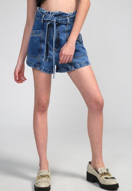 Short Jeans Colcci Joana Azul Compre Agora Dafiti Brasil