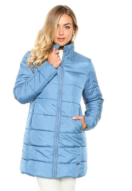 Casaco Puffer Forum Nylon Azul - Marca Forum