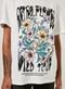Camiseta Oversized Branca Com Flores - Marca Youcom