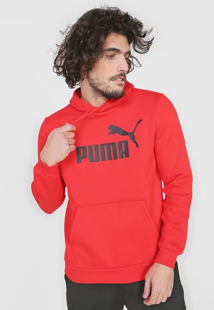 Moletom Flanelado Fechado Puma Essentials Fleece Hoody Vermelho - Marca Puma