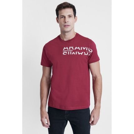 Camiseta Aramis Manga Curta Malha Lettering Bordeaux - Marca Aramis