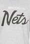 Camiseta New Era Retro Brooklin Nets Cinza - Marca New Era