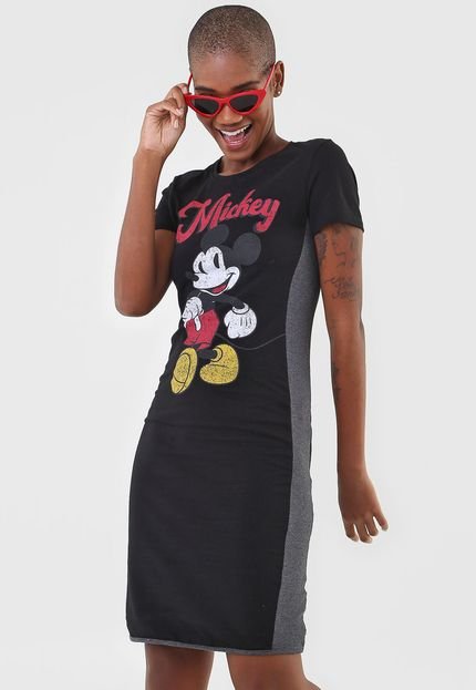 Vestido Cativa Disney Curto Mickey Preto - Marca Cativa Disney