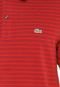 Camisa Polo Lacoste Listras Vermelha - Marca Lacoste