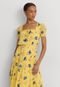 Vestido Lauren Ralph Lauren Midi Floral Amarelo - Marca Lauren Ralph Lauren