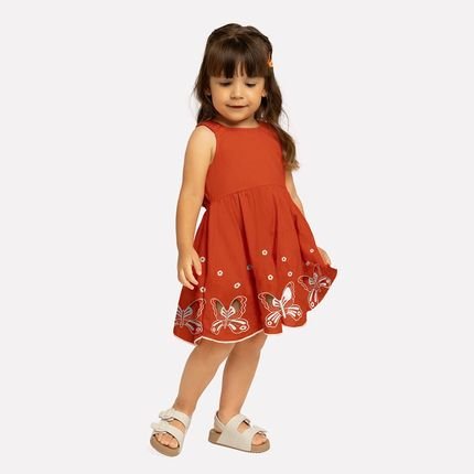 Vestido Infantil Menina Nanai Laranja - Marca Nanai