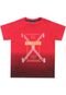 Camiseta Gangster Menino Escrita Vermelha - Marca Gangster