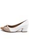 Scarpin Piccadilly Fivela Branco/Bege - Marca Piccadilly