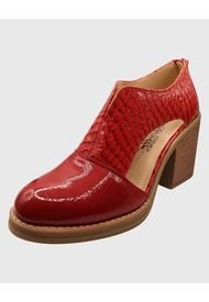Zapato Abierto Croco Rojo Danicolle