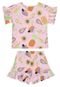 Conjunto Infantil com Blusa e Short para Menina Bee Loop Roxo - Marca Bee Loop