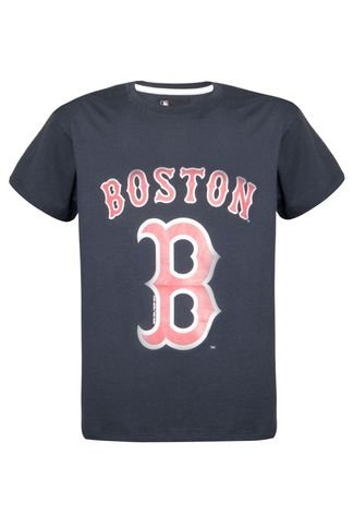 Camiseta New Era Boston Red Sox Juvenil Azul Marinho