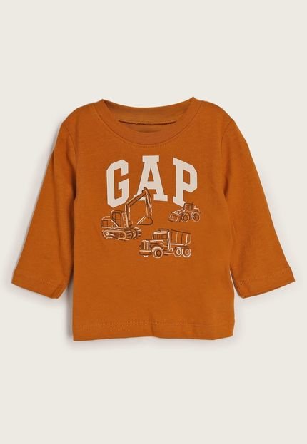 Camiseta Infantil GAP Building Amarelo - Marca GAP