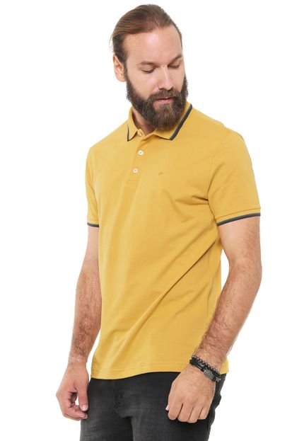 Camisa Polo Ellus Reta Frisos Classic Amarela - Marca Ellus