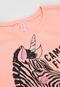Blusa Cativa Infantil Zebra Laranja - Marca Cativa