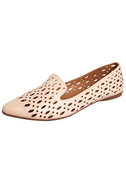 Mocassim Pink Connection Lase Cut Nude - Marca Pink Connection