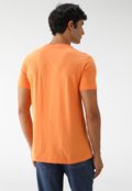 Camiseta Tommy Hilfiger Reta Columbus Ave. NY Laranja - Marca Tommy Hilfiger