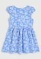 Vestido Befun Infantil Floral Azul - Marca Befun