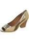 Peep Toe Raphaella Booz Vazado Frente Dourado - Marca Raphaella Booz