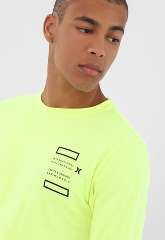 Camiseta Hurley Above Neon Amarelo
