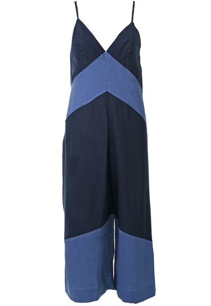 Macacão Linho Dress to Pantacourt Oceano Azul-Marinho - Marca Dress to