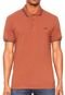 Camisa Polo Colcci Reta Brasil Caramelo - Marca Colcci