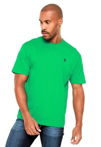 Camiseta U.S. Polo Bordado Verde - Marca U.S. Polo