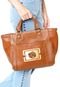 Bolsa Couro Jorge Bischoff Maxi Logo Caramelo - Marca Jorge Bischoff