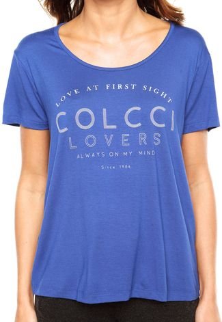 Camiseta Colcci Lovers Azul