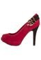 Peep Toe Crysalis Duas Tiras Vermelho - Marca Crysalis