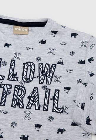 Camiseta Milon Infantil Trail Cinza