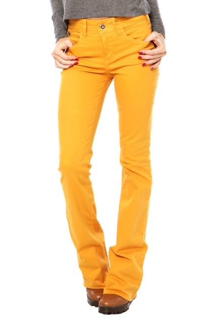 Calça Jeans Colcci Flare Amarela - Marca Colcci