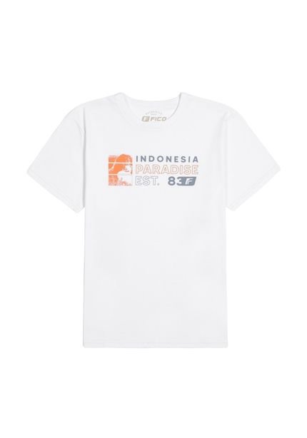 Camiseta Juvenil em Malha com Estampa Indonésia - Marca Fico