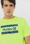 Camiseta Hurley Free Flower Neon Amarela - Marca Hurley