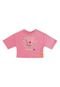 Blusa Infantil In Love With Myself em Meia Malha Quimby Rosa Pink - Marca Quimby
