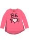 Camiseta Kyly Menina Lettering Rosa - Marca Kyly