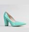 Scarpin Verniz CBK Salto Grosso 10cm Verde Tiffany - Marca CHIBINSKI