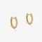 Brinco Argola com 12 Pontos de Diamantes com em Ouro Amarelo 18k -  10mm - Marca Monte Carlo