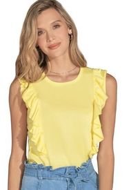 Camiseta Para Mujer Amarillo Pastel Rutta