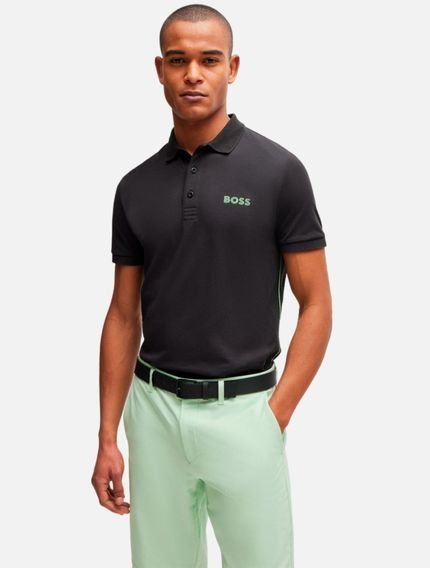 Polo Hugo Boss Paule Slim Fit Chumbo - Marca Hugo Boss