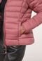 Jaqueta Puffer Only Gola Alta Rosa - Marca Only