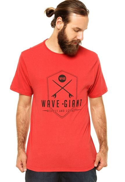 Camiseta Manga Curta WG Rider Vermelha - Marca WG Surf
